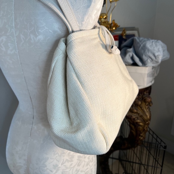 Vintage Furla Cream Woven and Leather Shoulder Bag - Picture 8 of 16